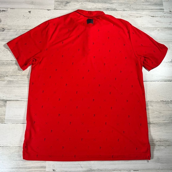 Adidas Men’s Adicross Golf Polo Shirt Red/Black Crossed Clubs Size Large FI6505 - Picture 3 of 8
